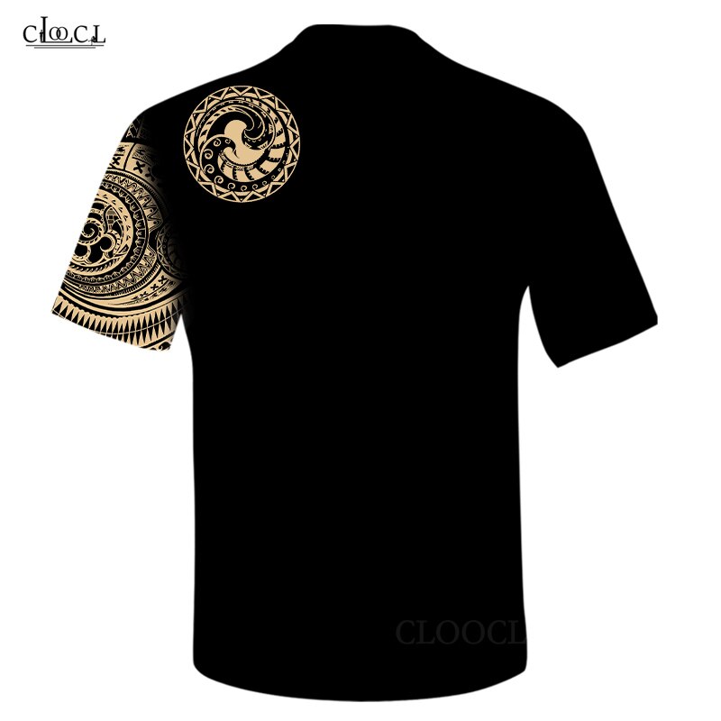 CLOOCL Viking Tattoo Polynesian Style 3D Printed Mens T Shirt Harajuku Summer Short Sleeve Casual Unisex Tops