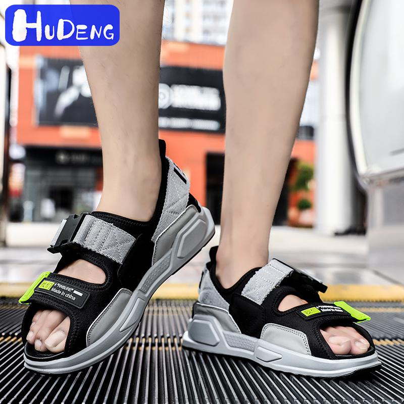 HUDENG Römischen Herren Gladiator Sandalen lässig Bequem und Weich Plattform Strand Sandalen Männliche Schuhe Sommer
