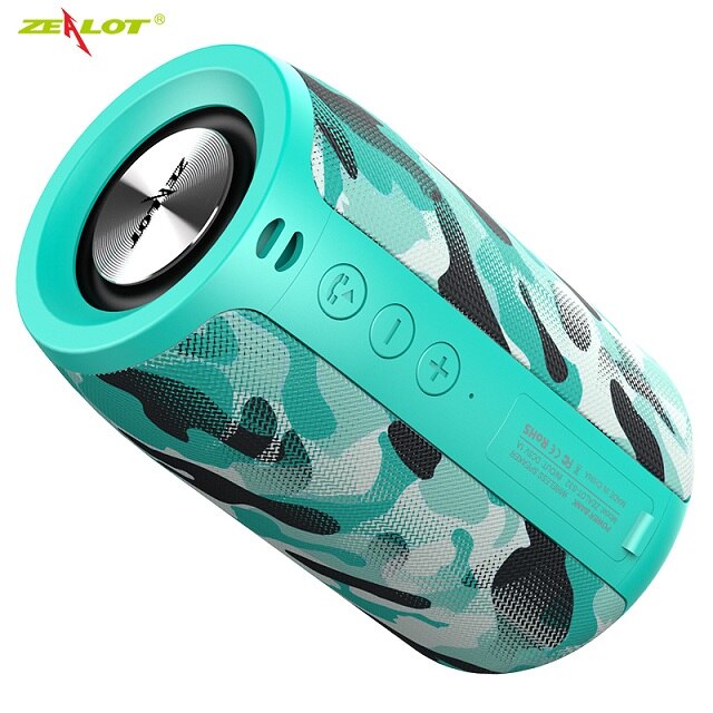ZEALOT S51 For Bluetooth Wireless Computer Speakers Column Large Music Center Subwoofer Portable Outdoor Powerful Loud Speakers: S32 green camouflage