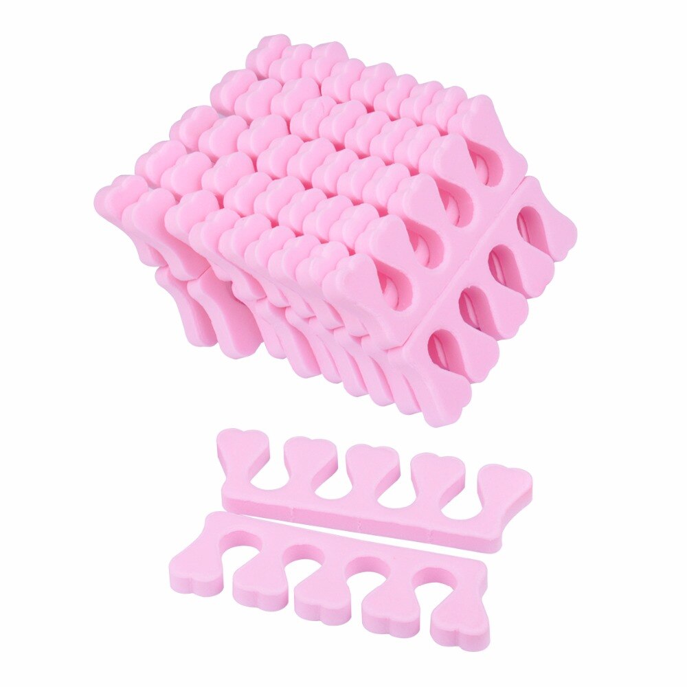 Biutee 100pcs/lot Nail Art Finger Soft Foam Toe Separator Manicure Salon Tools Foam Toe Separator for Nail Art DIY