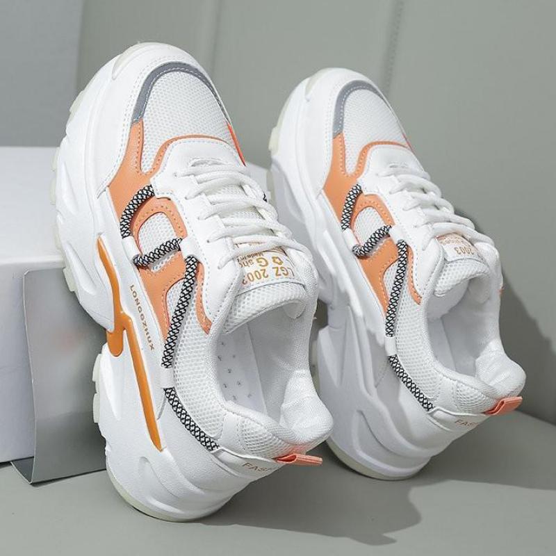 Chunky sneakers kvinder vulkaniserede sko platform sneakers dame træner flade sko mujer krydsbundet