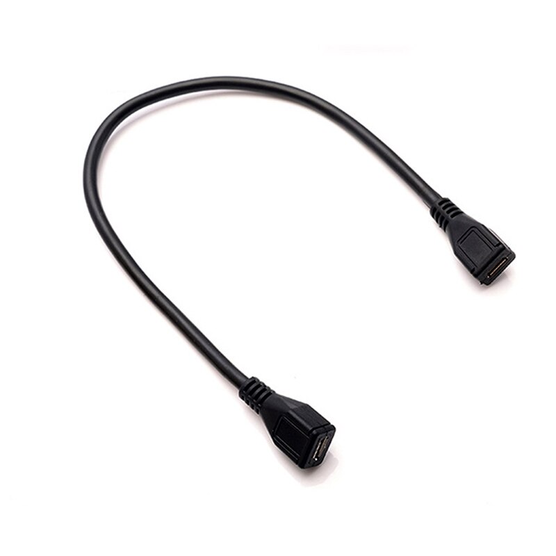 USB 2.0 Micro-B Female/Female Extension Cable Wire Extender Charging Cable Cord 30cm