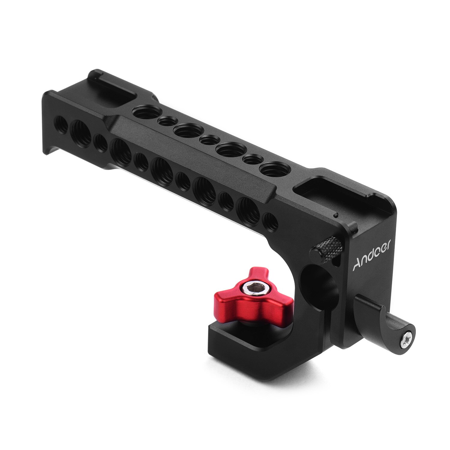 Andoer Metal Camera Cage with Cold Shoe Mount 1/4 Screw Interfaces Compatible with OSMO ACTION Vlogging Shooting Case