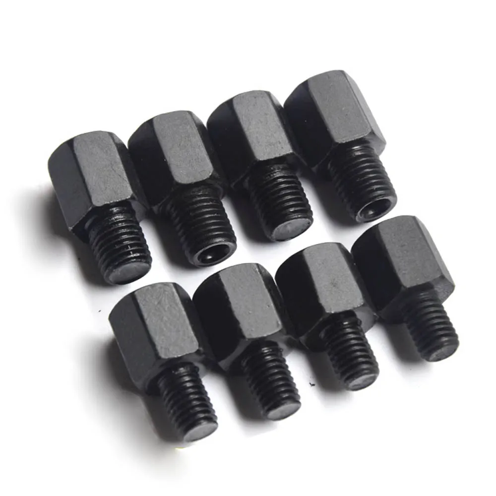Schwarzer Spiegeladapter M10 M8 10MM 8MM Motorrad Rolle Rückspiegel Adapter Rechts Verknüpfungen Gewinde Umwandlung Bolzen Schrauben