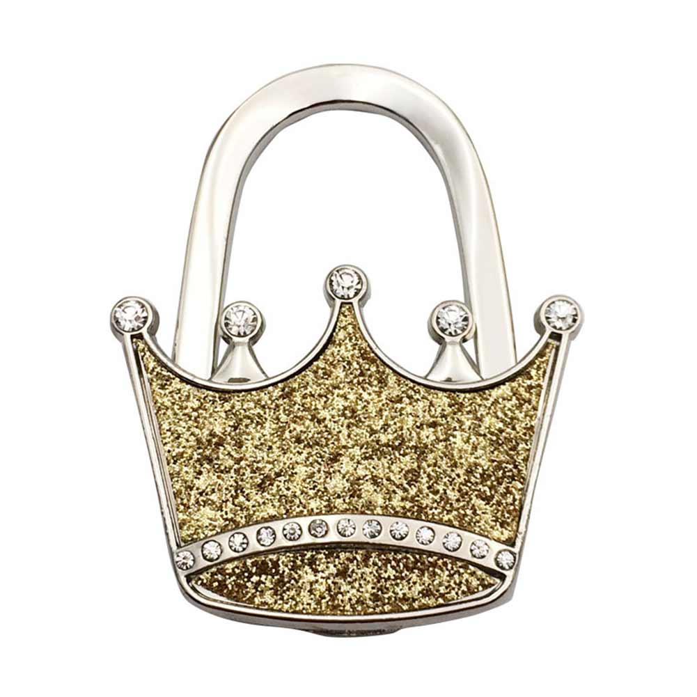 1pc kroge i metalformet kroge håndtaske taske taskebøjle bordkrog skinnende  -35: Guld