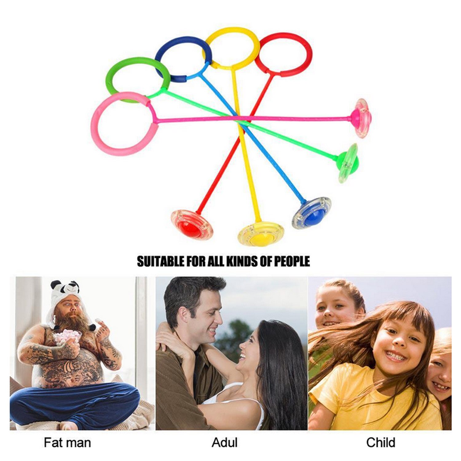 Fun Sport Swing Bal Led Knippert Springen Ring Enkel Overslaan Bal Speelgoed Voor Kinderen Kids Volwassenen Oefening Fitness Apparatuur
