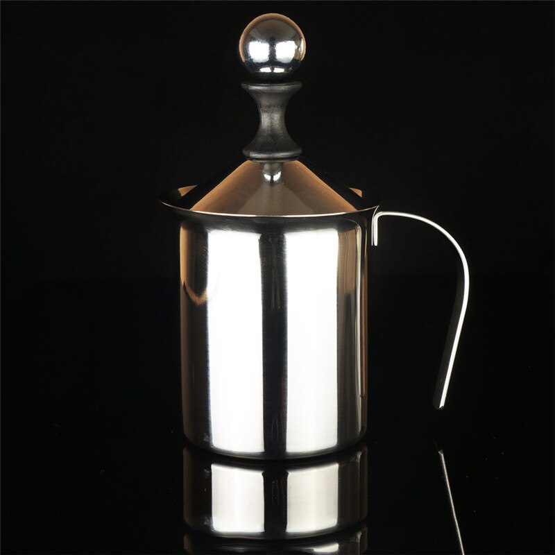 400ml Stainless Steel Milk Frother Double Mesh Milk Creamer Milk Foam Perfect