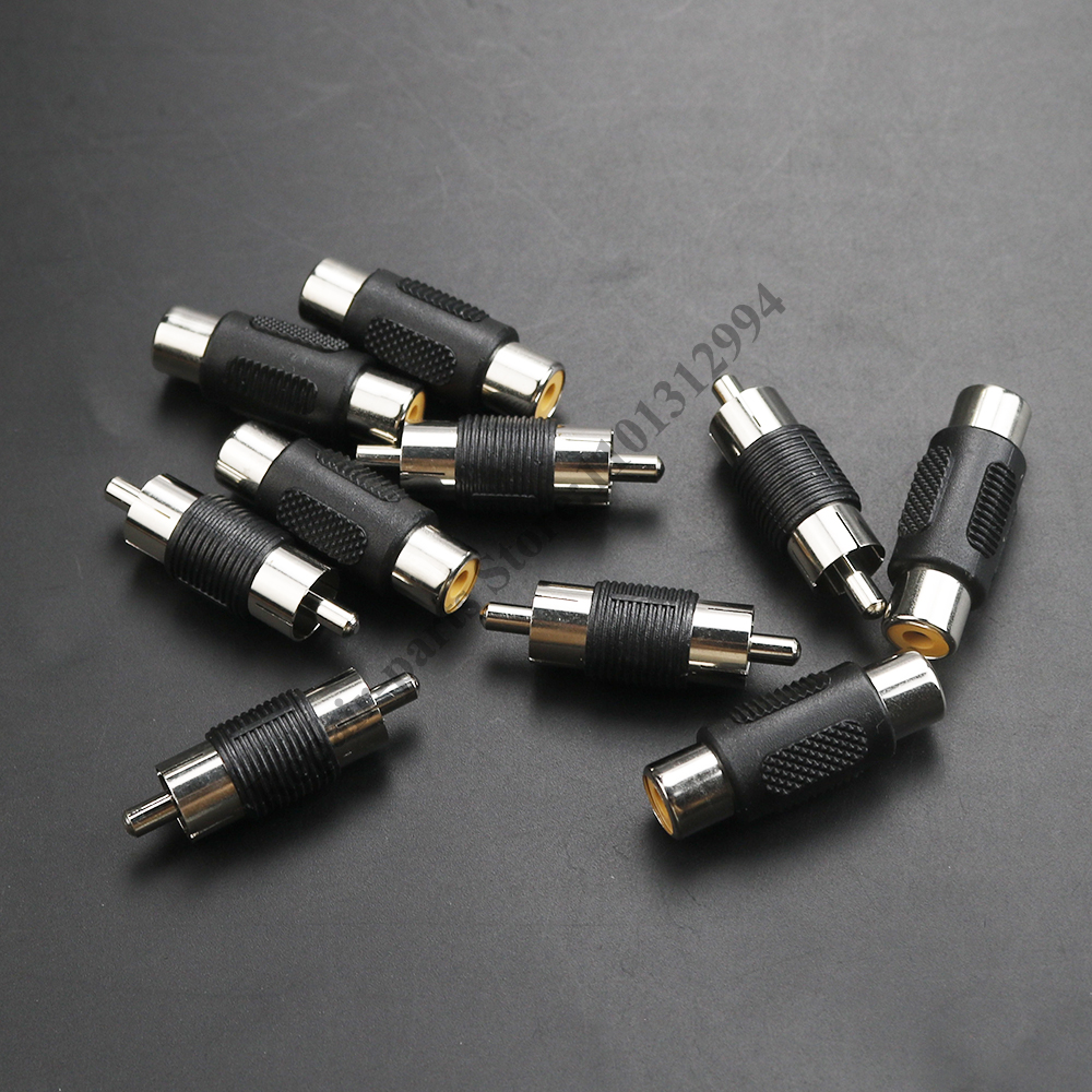 2pcs Dual RCA Male to male female to female Audio Connector Adapter Plug video Coupler AV cable for CCTV camera