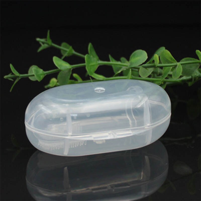 Baby Vinger Tandenborstel Silicon Tandenborstel + Box Kinderen Tanden Clear Soft Silicone Baby Tandenborstel Rubber Schoonmaken Baby Borstel: Transparent