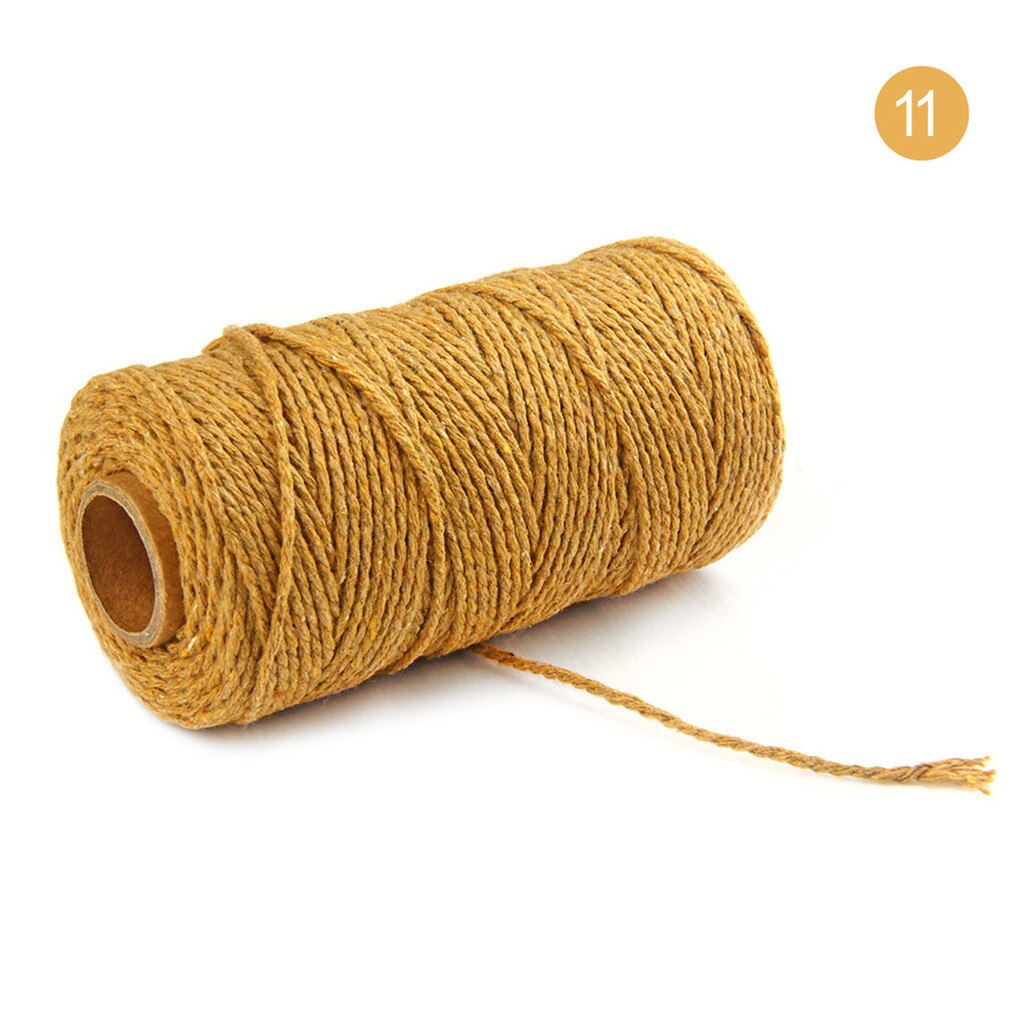 Embroidery Thread Floss Crochet Thread Cotton Thread 100m Long Yard Pure Twisted Cord Rope Crafts Macrame Artisan String A20: K