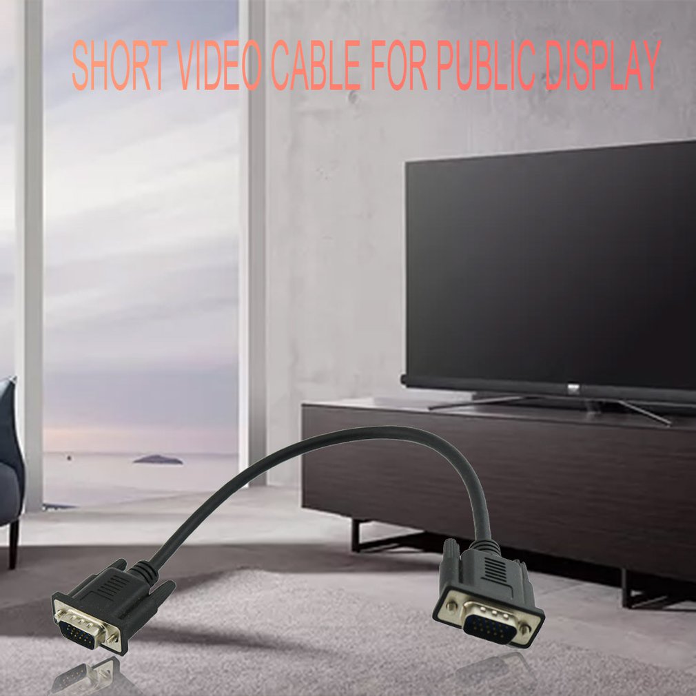 Hd 15Pin Vga D-Sub DB15 Korte Video Kabel Cord Man Op Man Voor Monitor 30Cm