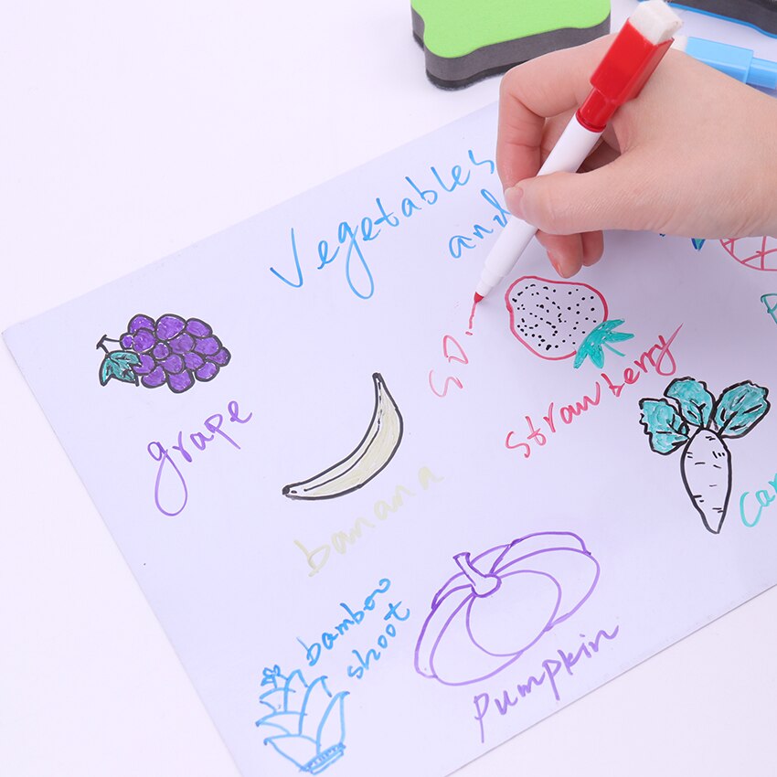 A4 Soft Magnetic Board Magnetic Whiteboard Notice Message Children Learn To Erase The Drawing Board Refrigerator