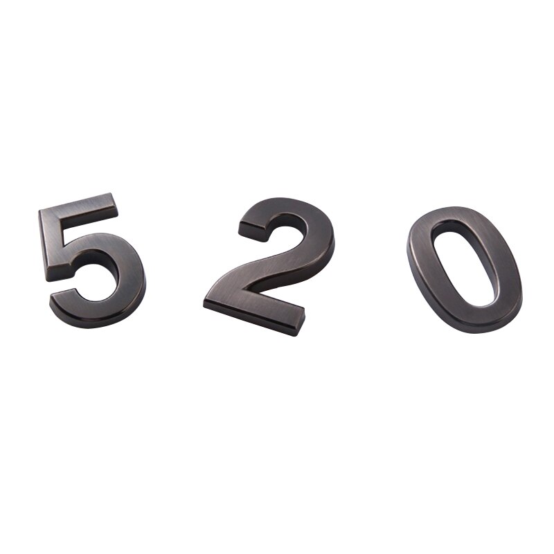 Adhesive door plates house number outdoor ABS and electroplate metal plaque signe number plate door