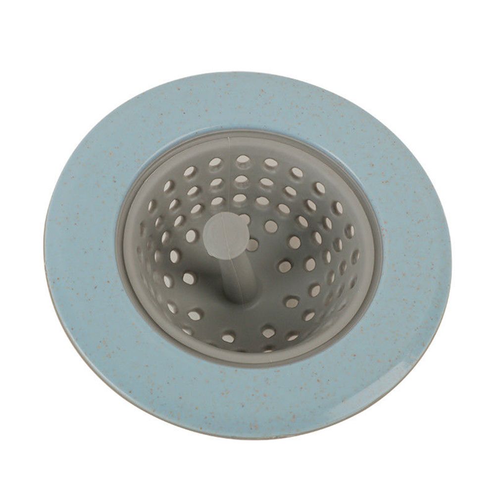 Silikone køkkenvask sil filter prop afløb hul vask vask filter badeværelse afløb hårfanger vask køkken tilbehør: Blå