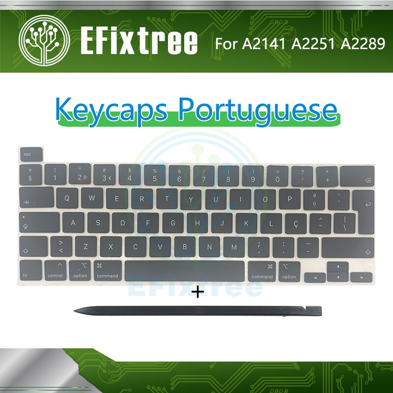 Laptop Toetsenbord A2141 A2289 A2251 Keycaps Russisch Portugees Zwitserse Ons Voor Macbook Pro Retina 13 "16" Toetsen Sleutel cap Set: Portuguese