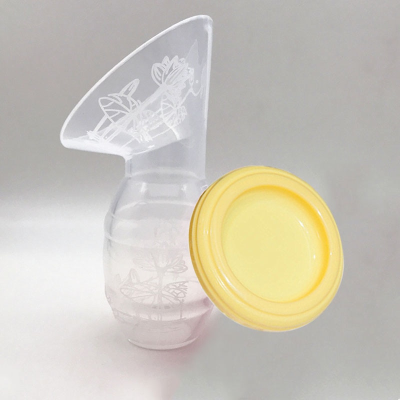 Manual Breast Pump Silicone Milk-sucking Collector Baby Breastfeeding Milk Saver Suction Bottle BM88