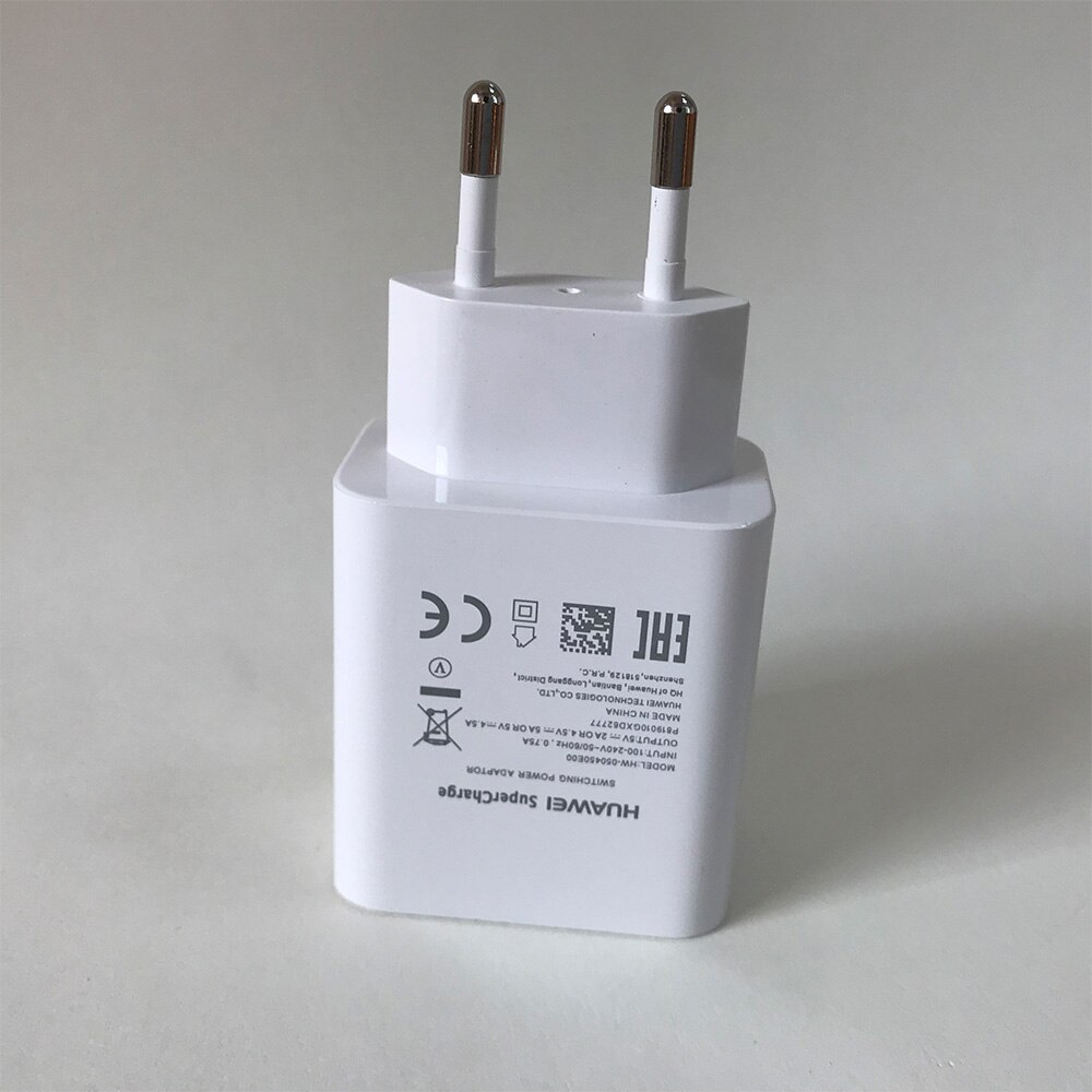 Original Huawei Supercharge Mate 9 10 20 P10 Plus P20 Pro Honor 20 V20 Fast Super Charger 4.5V5A Type-C USB 3.0 Type C Cable: Only EU Charger