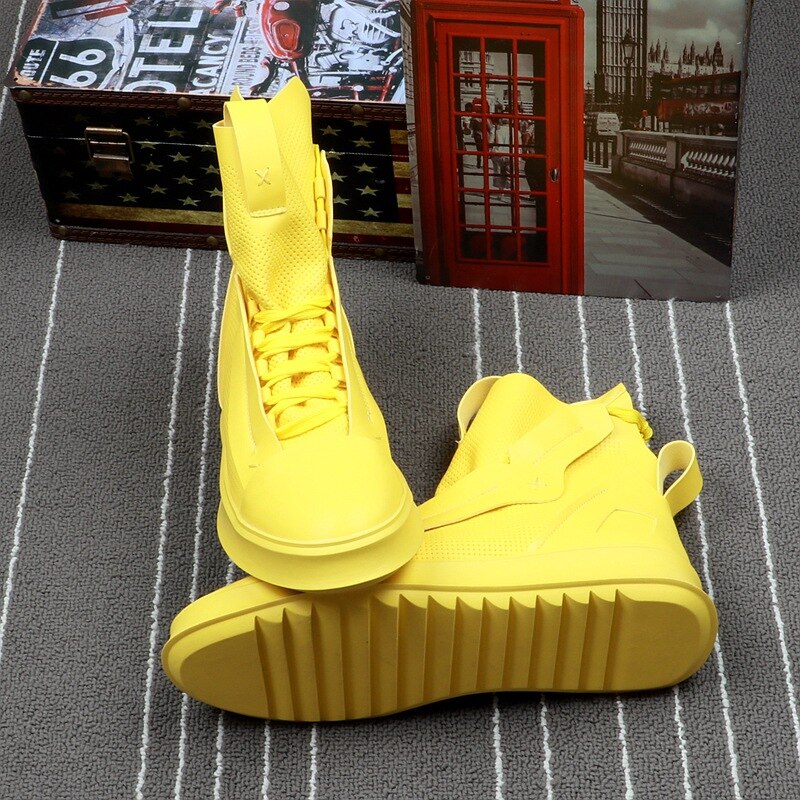 Pu leren laarzen motormerk heren casual schoenen enkellaarsjes klassieke heren hoge schoenen vrijetijdsschoenen hiphop laarzen botas hombre