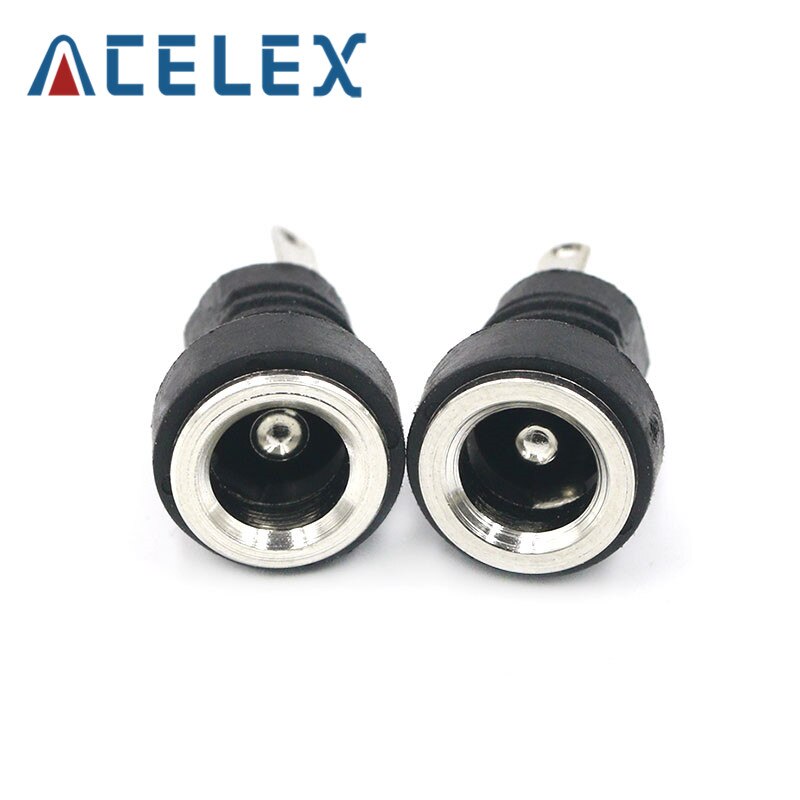 10PCS DC Power Connector pin 2.1x5.5mm Female Plug Jack + Male Plug Jack Socket Adapter PCB Mount DIY Adapter Connector 2.1X5.5: Female Jack 10 type1