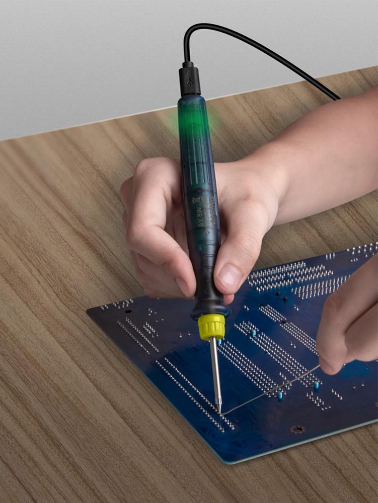 5V 8W Portable USB Soldering Iron Pen Mini Tip Adjustable Temperature Electric Powered Soldering Station Welding Repair Tools