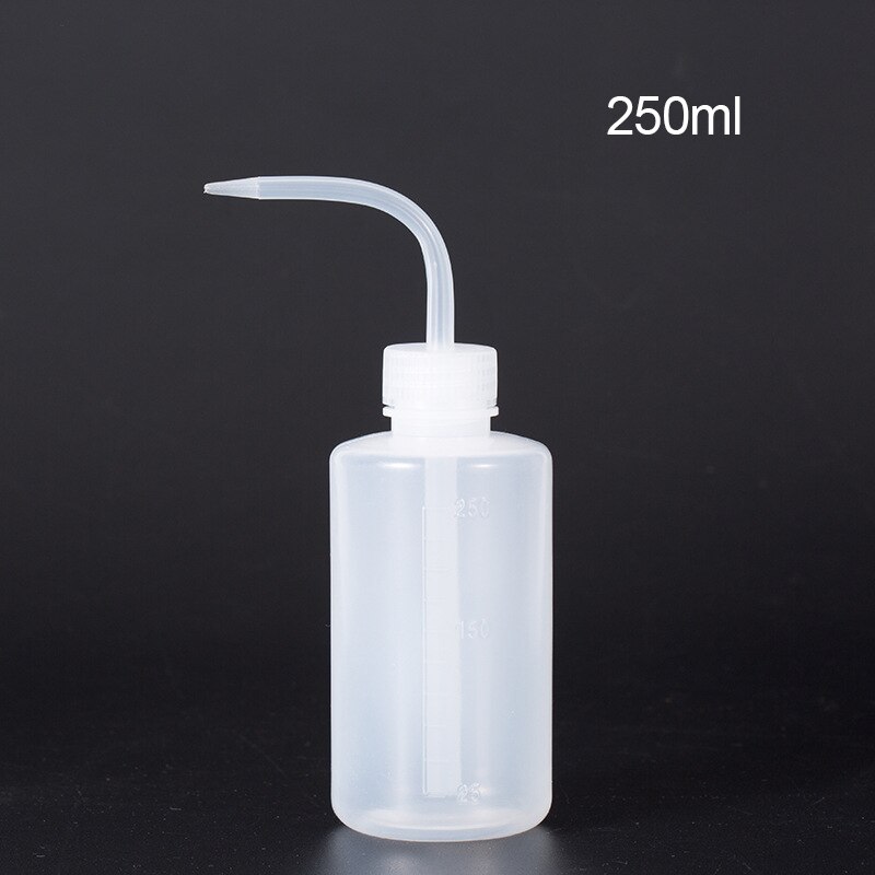 250/500/1000ML Watering Device Flower Succulent Plants Pot Growing Seed Curve Mouth Water Bottle with Scale Fertilization Bottle: 250ml White