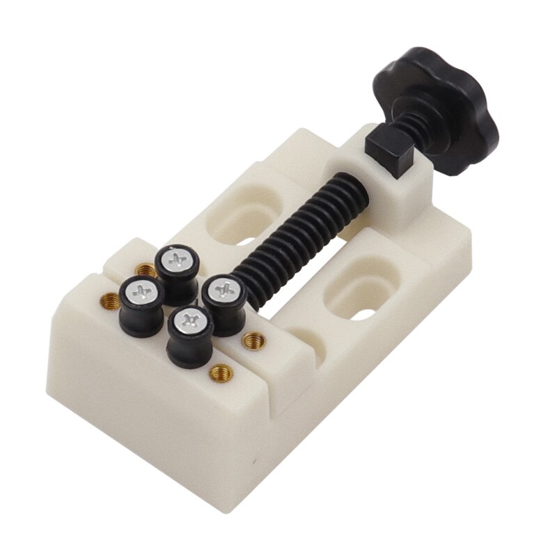 Mini tornillo de banco para tallado de mandíbula, pinza de banco, prensa de taladro, placa de Micro Clip, alicates ajustables, herramientas manuales de joyería DIY: white
