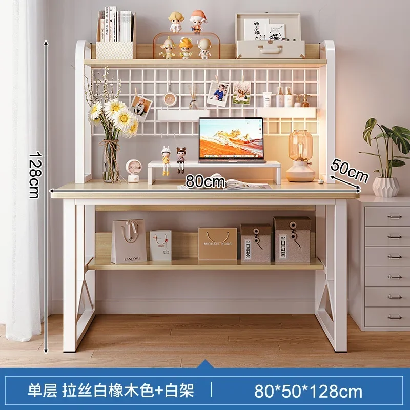 Bureau Desktop Computer Bureau Boekenplank Geïntegreerd Bureau Eenvoudige Slaapkamer Student Leren Schrijftafel Home Des: Buff