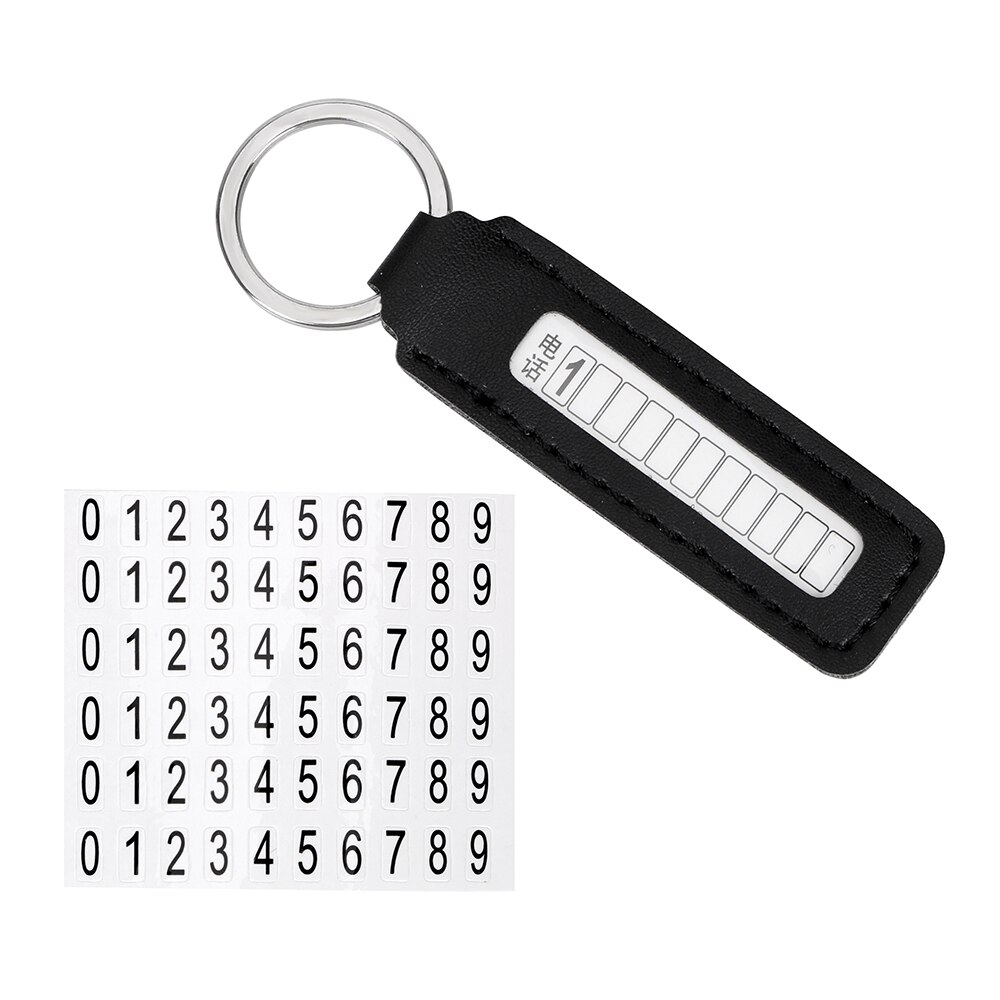 LEEPEE-llavero de placa de matrícula de coche, llavero antipérdida, tarjeta de número de teléfono, estilo de coche