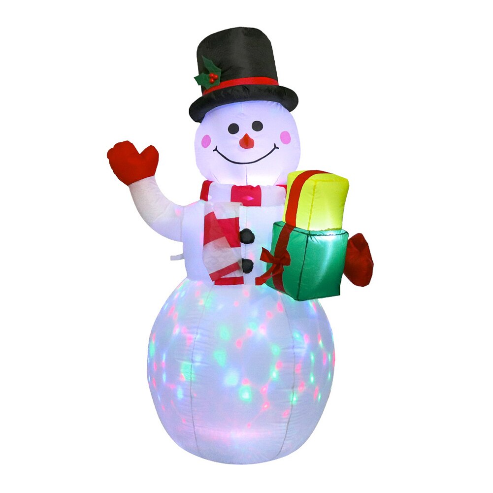 Lysende oppustelig snemand julefest rotere ledet luftpumpe ornament til husholdningsfester dekoration: B eu-stik