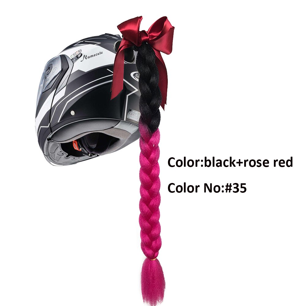 Helmet Braid Motorcycle Motorbike Woman Helmet Braids Twist Sucker Braids for Helmet: 8