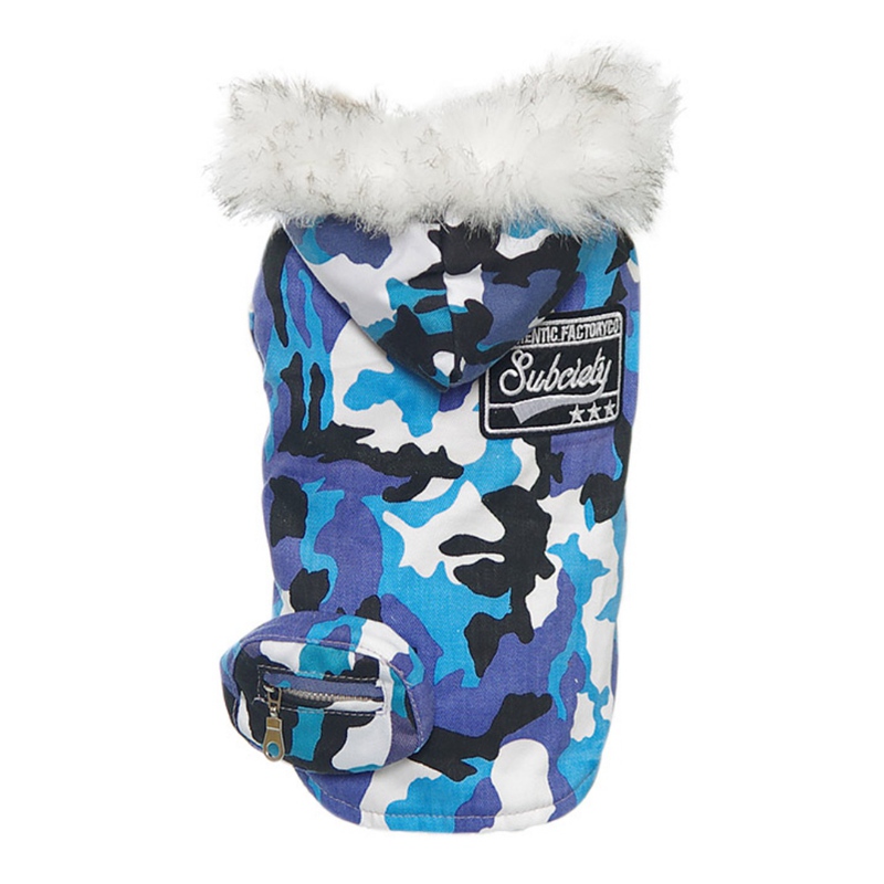 Sweet Dog Dress Clothes Winter Warm Sweety Bowknot Pet Princess Dresses Puppy Cats Teddy Dress Pet Clothing: Blue / M