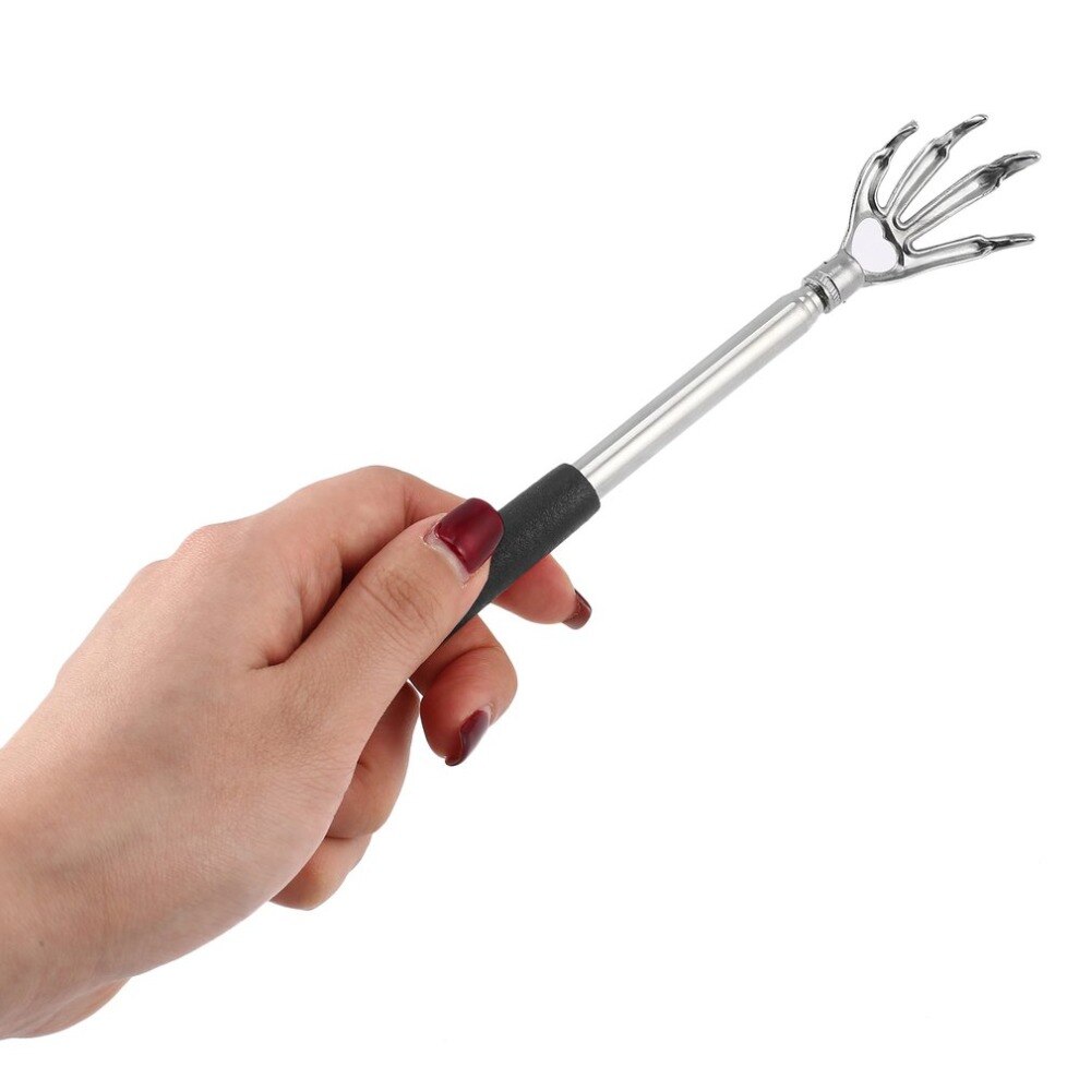 Back Scratcher Adjustable Practical Handy Stainless Pen Case Telescopic Pocket Scratching Massage Kit Ghost Hand Claw