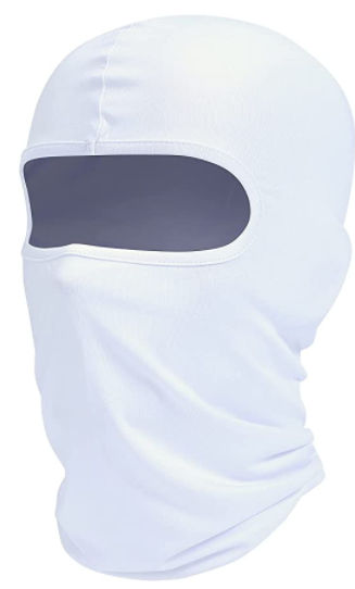 Skimasker voor heren Volgelaatsmasker Bivakmuts Zwarte skimaskers die nekbeschermer bedekken Beschermende hoofdbedekking voor motorfietsen: WHITE