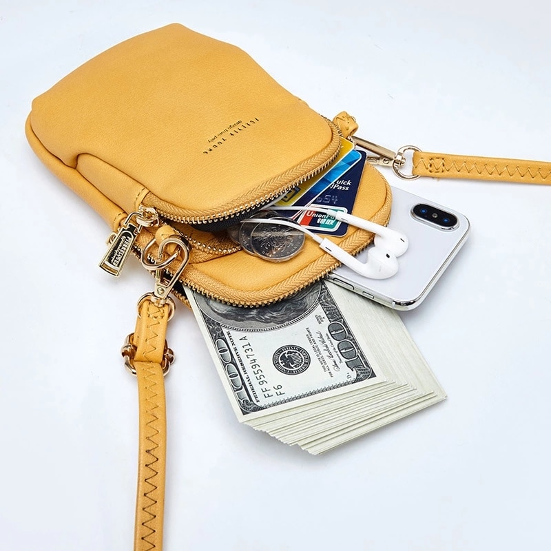 Yojessy pequena bolsa de ombro & peito para as mulheres cartão de bolso do telefone celular couro do plutônio senhoras crossbody sacos bolsa feminina saco do mensageiro