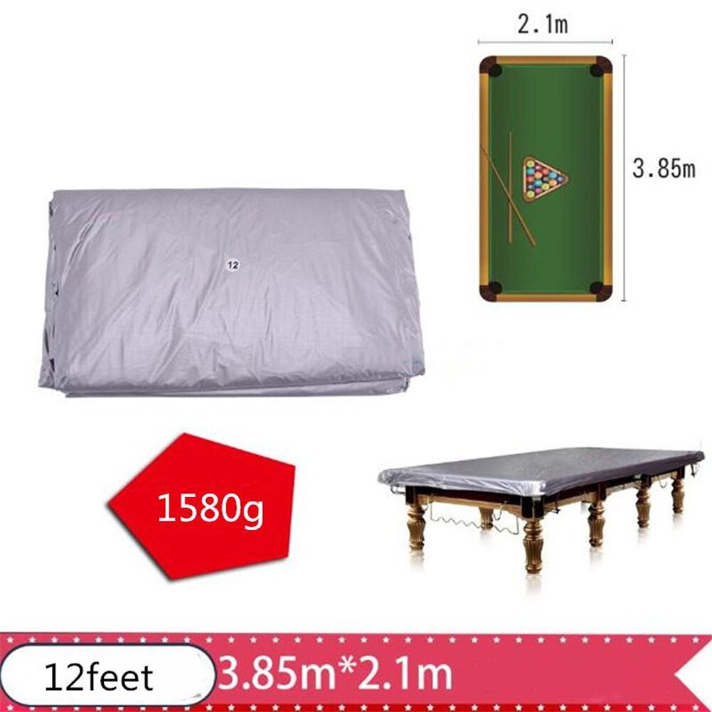 Kraftigt solidt komplet pooltilbehør pvc støvtæt vandtæt billardbordsdæksel snooker rip modstand med snøre