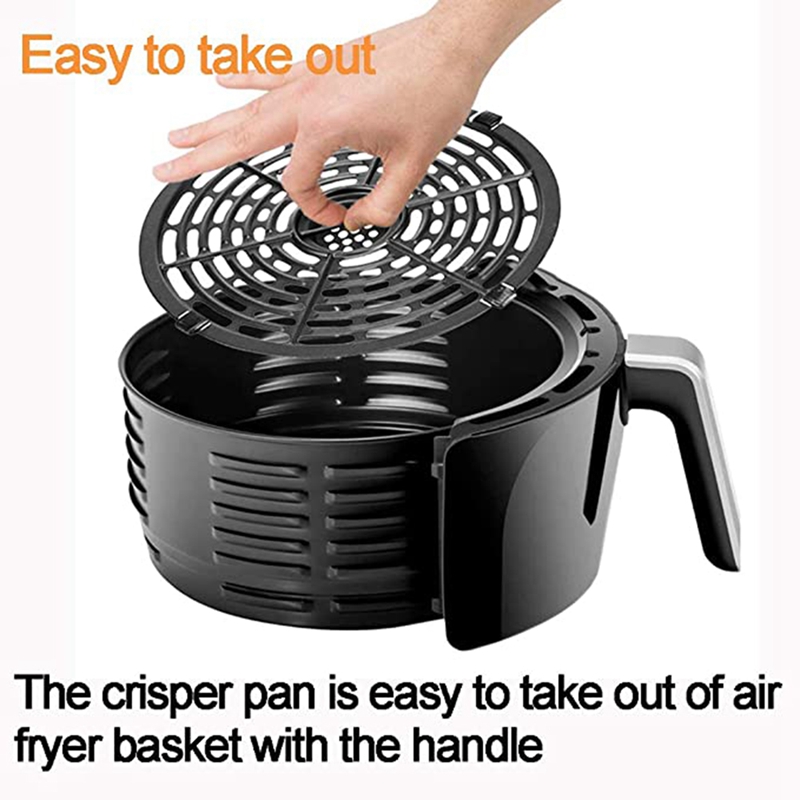 Air Fryer Replacement Grill Pan For 5QT Air Fryers, Crisper Plate,Air Fryer Grill Plate, Non-Stick Fry Pan