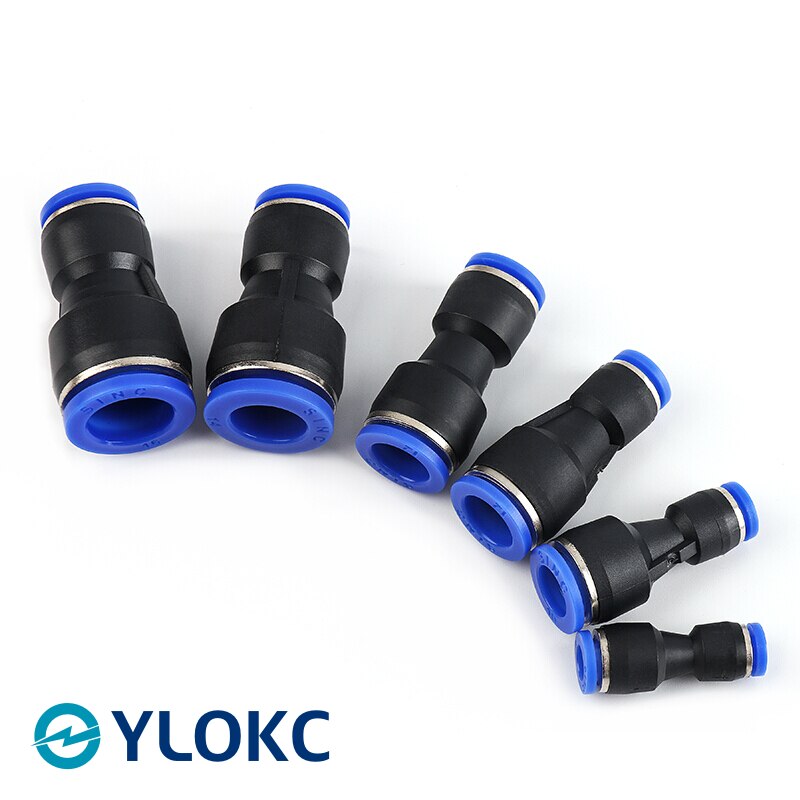 Quick Pneumatic Fittings Plastic Connector PG 4/6/8/10/12/14mm High Pressure Hose Variable Diameter Air Pipe Straight Butt Joint