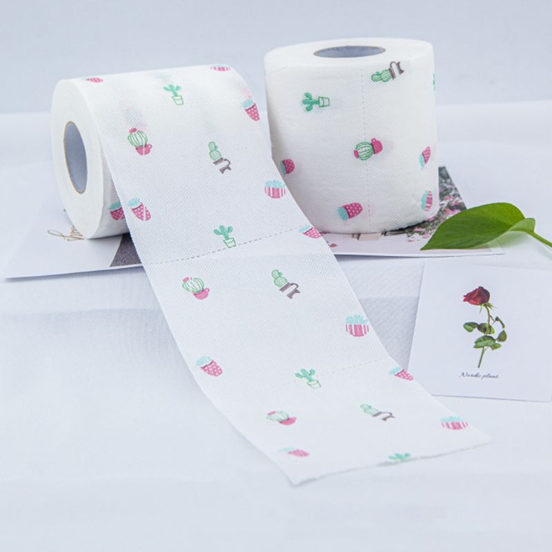 Hauska painettu kuvio wc-paperi 2 kerrosta 250 arkkia puumassarullapaperi hajusteeton pehmopaperi kotikylpykeittiöön