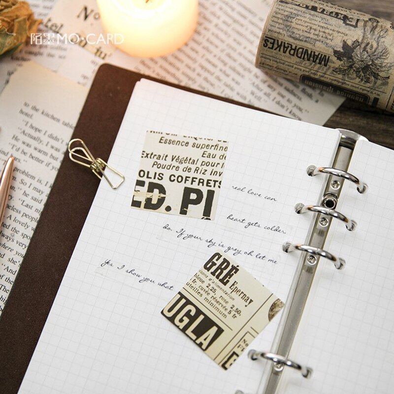 46pcs/set Vintage Newspaper Stickers Adhesive Label Stickers Diary Scrapbooking Stick Stickers