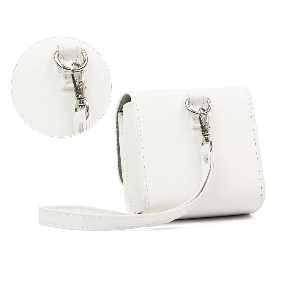 1pc PU Leather White Bag Case for PAPERANG Printer Photo Printer Portable Camera Bag Travel Accessories