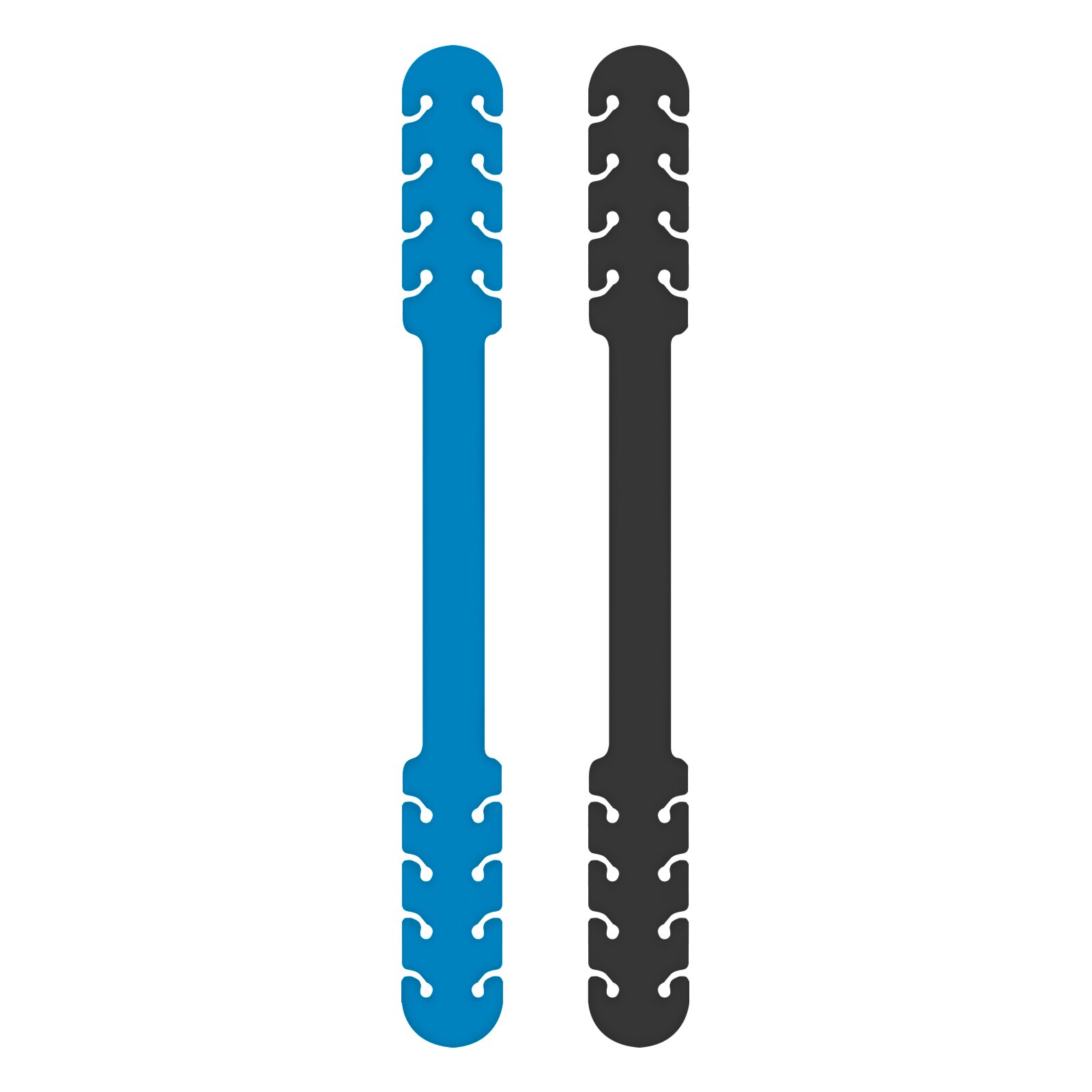 TBOC Salva orejas para Mascarillas Extensor Ajustable [Pack 2 Piezas] Correa Antideslizante Silicona Sujetar Cuello Salvaorejas: Azul - Negro