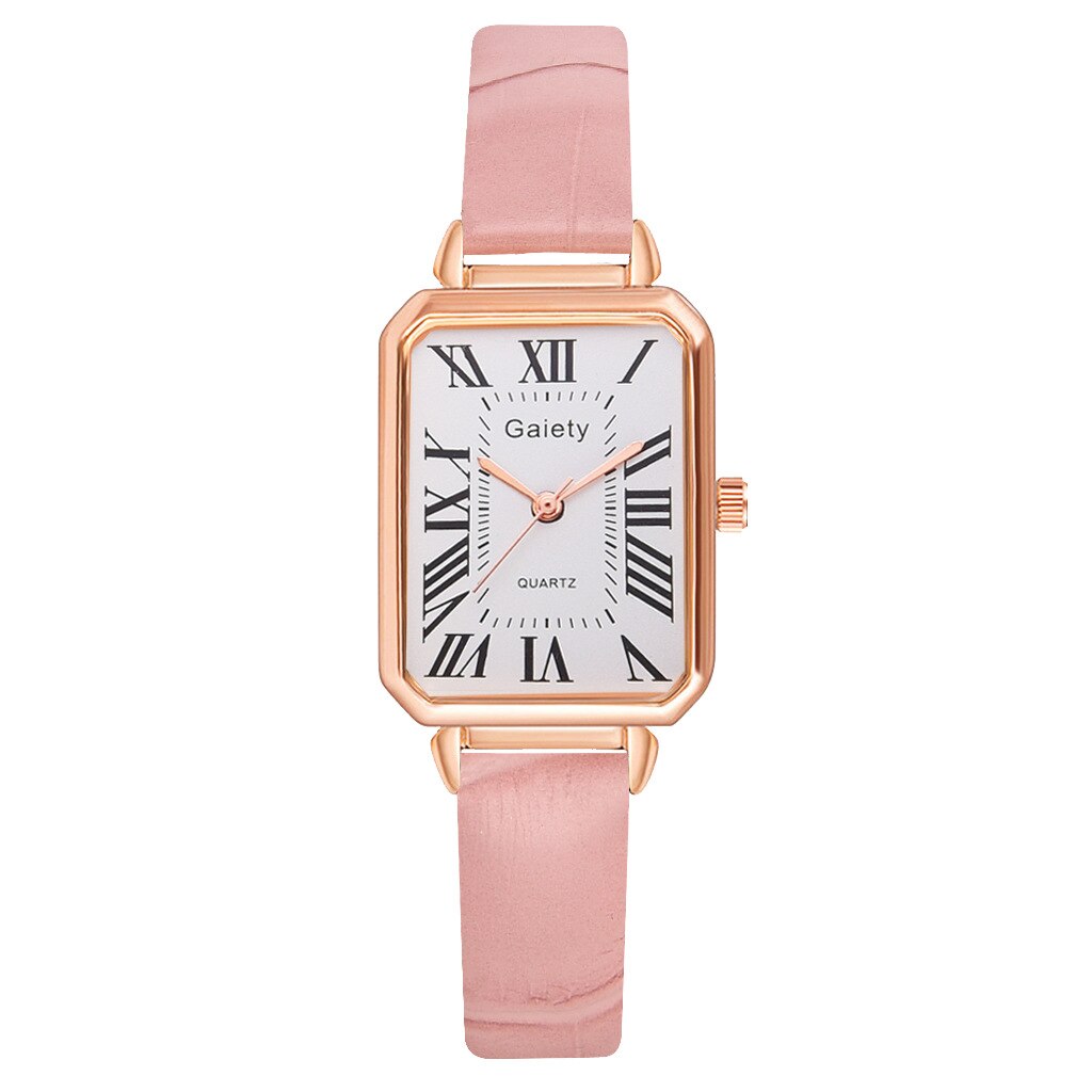 Relojes Para Mujer Reloj Mujer Marcas Famosas De Lujo Relojes De Cuarzo Para Mujer Mujer Correa de bambú coreana para mujer, Reloj de pulsera de cuarzo con números romanos cuadrados, conjunto de: 3
