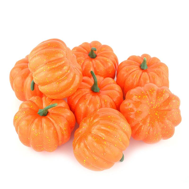 Artificial Pumpkin Lifelike Realistic Halloween Artificial Vegetables Home Decor Vegetables