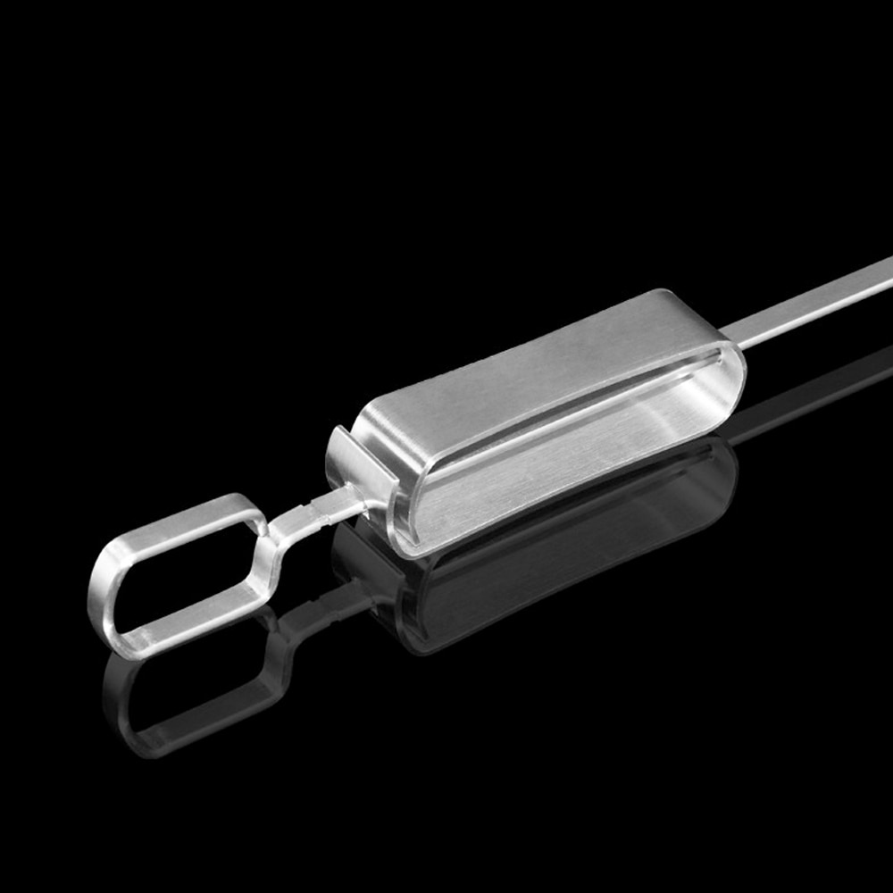 6pcs bbq Grill For kitchen Cookware Stainless steel barbecue sign barbecue skewer outdoor BBQ barbecue needle kebab sign tool