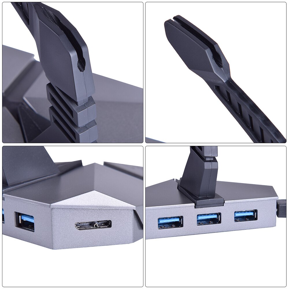 High Speed USB HUB 3-Port USB 3.0 Data Gaming HUB with Mouse Bungee USB Hub Splitter Card Reader Mouse Clamp with USB-COMBO