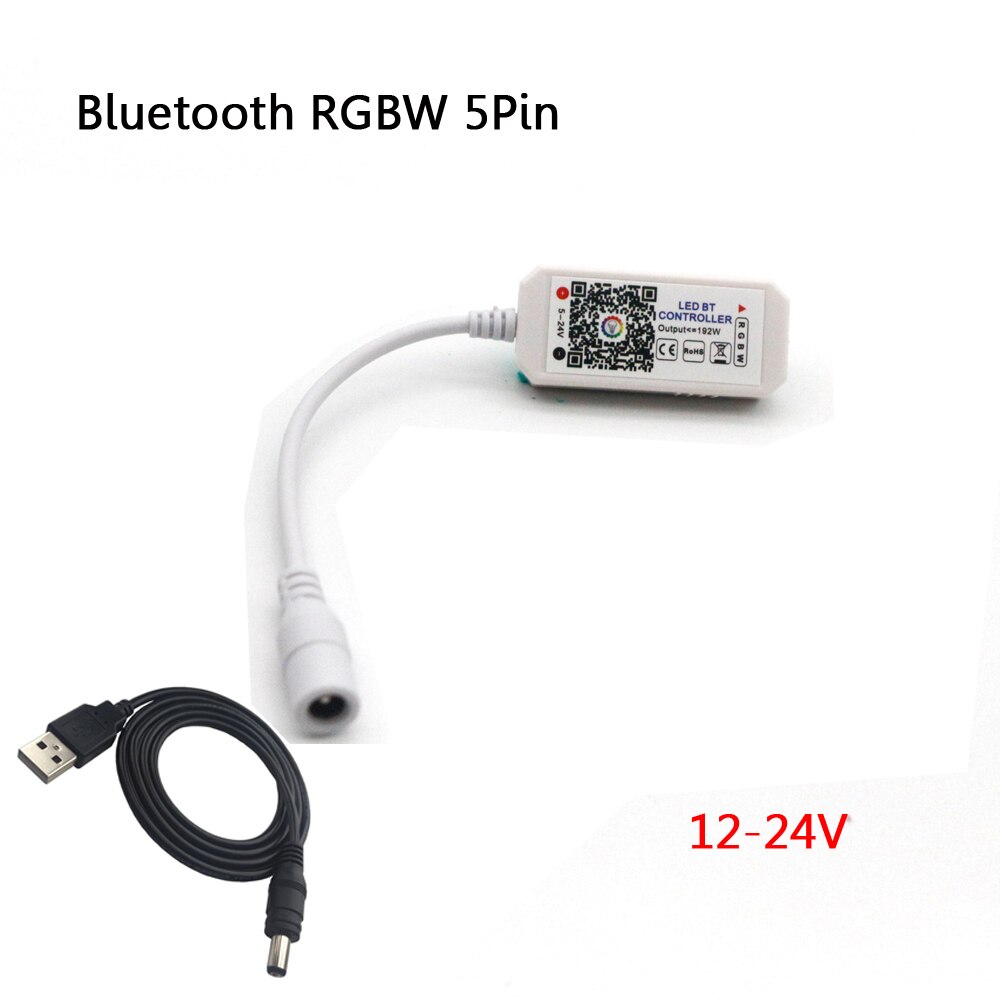 Magic home usb smart wifi led-controller rgbw rgb cct pixel strip alexa google home bluetooth muziek 5/12/24v dc naar usb-connector: Bluetooth rgbw