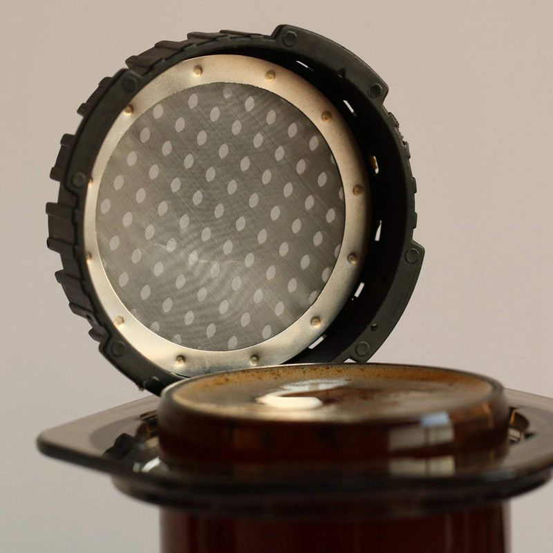 2- kaffe metallfilter - återanvändbart rostfritt stålfilter för aeropress kaffebryggare