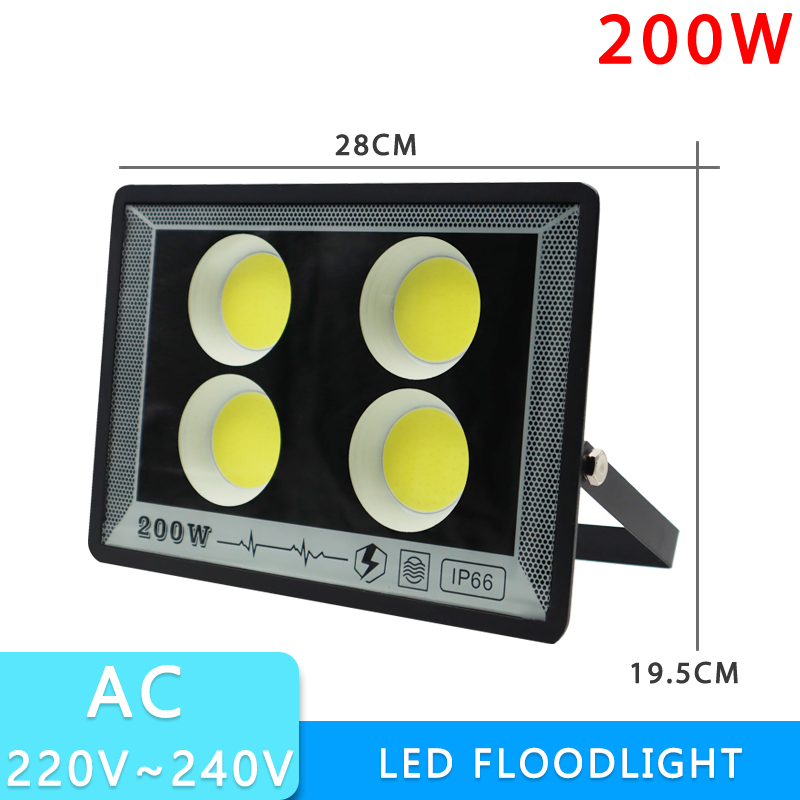 LED Flutlicht 500W 400W 300W 200W 100W 50W AC 220V draussen Zauberstab flutlicht Scheinwerfer IP66 Wasserdichte LED Straße Lampe: Schwarz / Grün