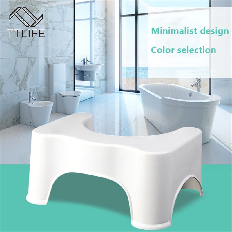 TTLIFE Home Squatting Stool Bathroom Squat Toilet Stool Compact Squatty Potty Stool Portable Step Seat for Home Bathroom Toilet