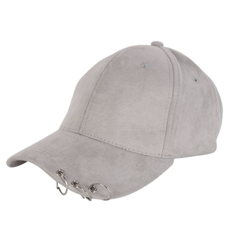 Unisex Casual Solid Verstelbare Baseball Caps Snapback hoeden voor mannen baseball cap vrouwen witte baseball cap hoed met Ringen